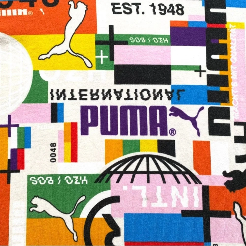 Puma International Mens Multicolor Graphic T-Shirt
